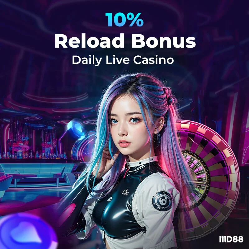 MD88 10% Live Casino Bonus